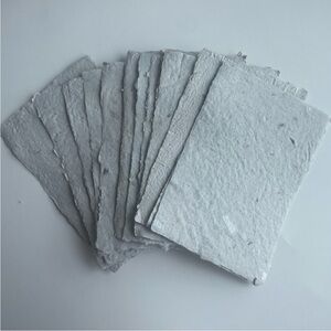 Handcrafted Gray Fiber Art Paper